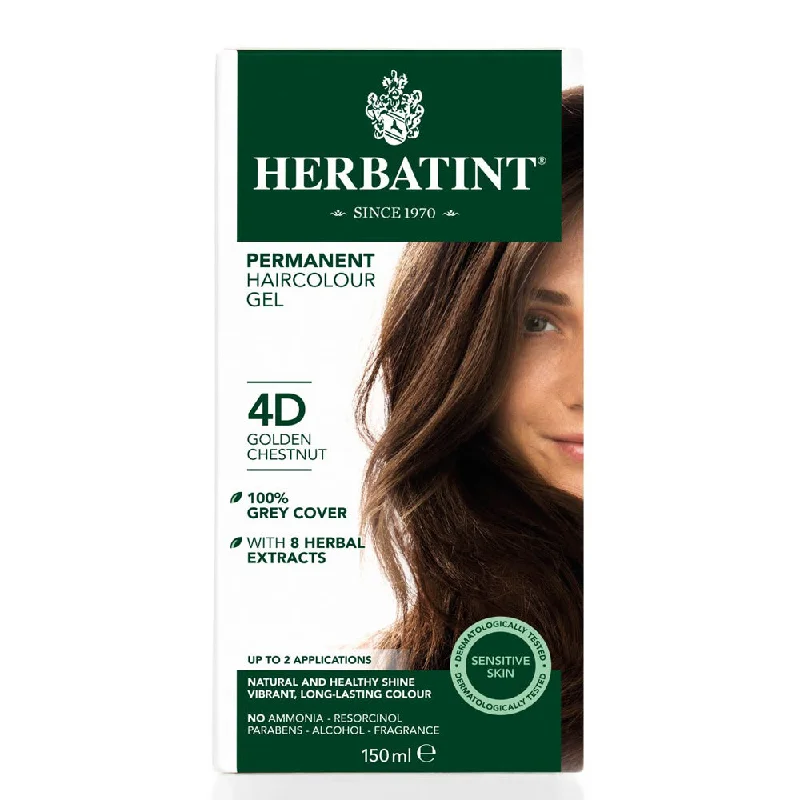 Fixing lotion-Herbatint Permanent Hair Colour Gel -4D Golden Chestnut