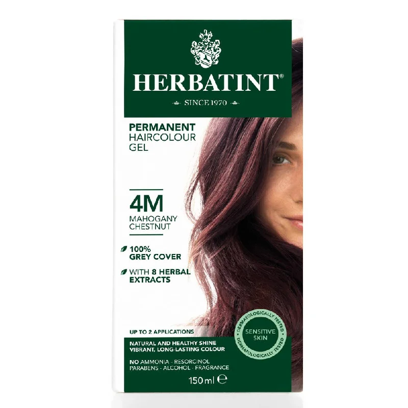 Cooling oil-Herbatint Permanent Hair Colour Gel - 4M Mahogany Chestnut