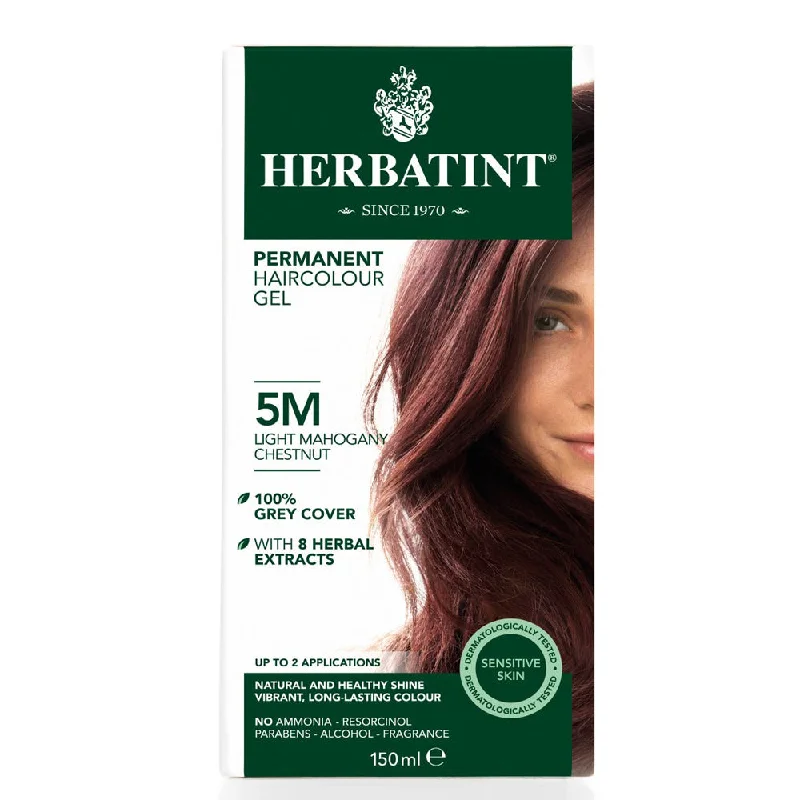 Shine cream-Herbatint Permanent Hair Colour Gel - 5M Light Mahogany