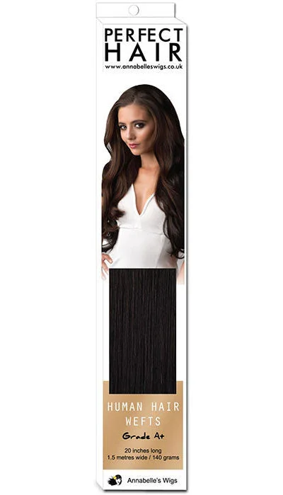 real person hair ring fusion pattern-Human hair weft (weave) hair extensions, 20 inches/51 cm long