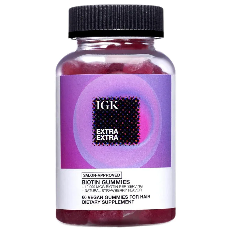 How to protect hair from wind-IGK Extra Extra Biotin Gummies