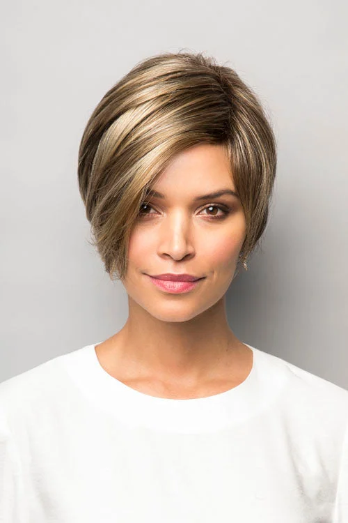 Light flaxen synthetic wigs-Izzie Synthetic Wig by Noriko | Short, Straight | Basic Cap