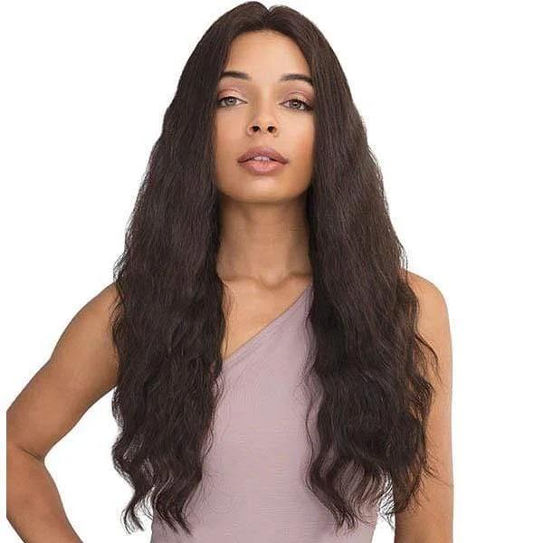 real person hair ring wear twist-Janet Collection Premium Edition 100% Natural Virgin Remy Human Hair Lace Wig - 360 LACE FRENCH WAVE 26"