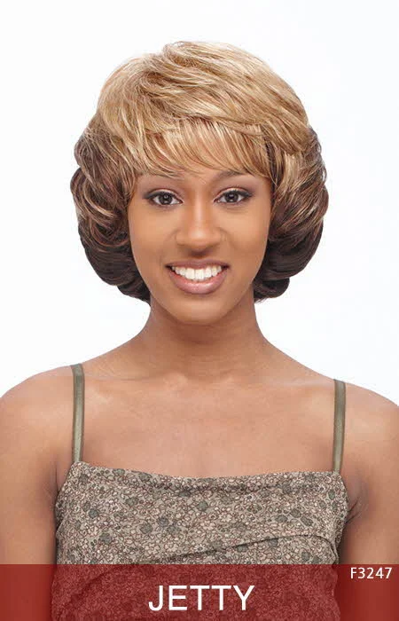 Lilac synthetic wigs bold-Vanessa Jetty