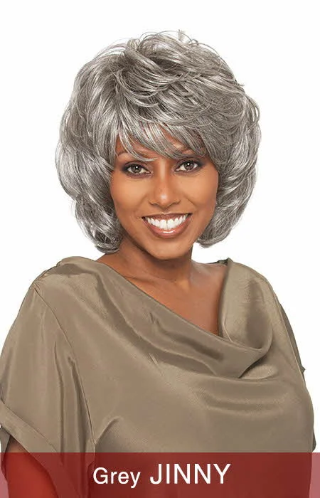 Synthetic wigs with adjustable straps-Vanessa Jinny