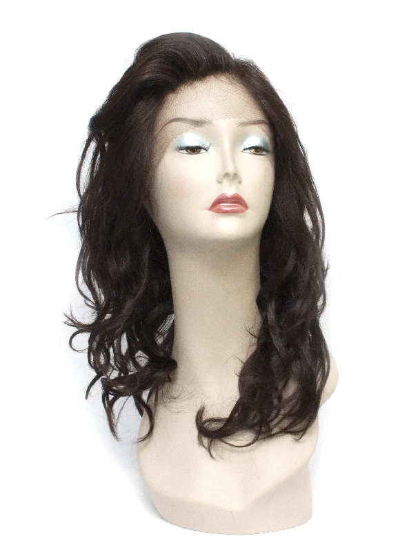 real person hair ring eternal weave-BRAZILIAN HUMAN HAIR LACE FRONT WIG - Kalla (NC1)