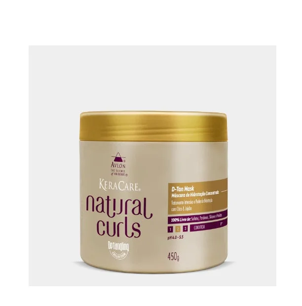 How to revive dull straight hair-KeraCare Natural Curls D-Tan Curly Hair Treatment Nutrition Mask 450g - Avlon