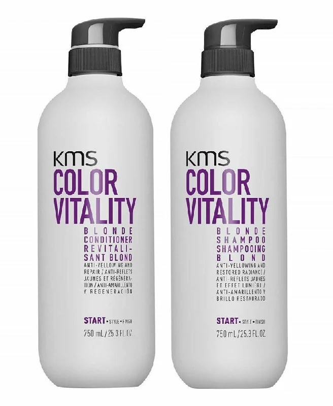 Curl reviving lotion-KMS Color Vitality Blonde Shampoo and Conditioner 25.3 OZ Duo