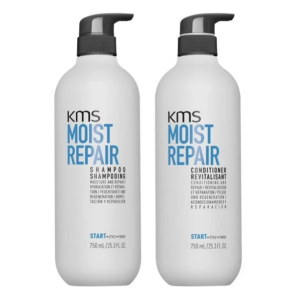 Fixing wax-KMS Moist Repair Shampoo and Conditioner 25.3 OZ Duo