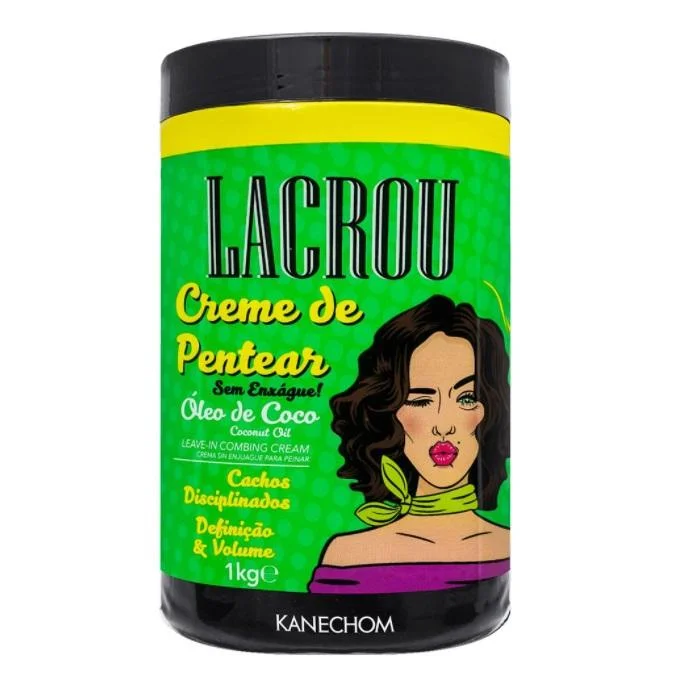 Fluffy souffle-Lacrou Coconut Oil Combing Cream Disciplined Curls Definition 1Kg - Kanechom