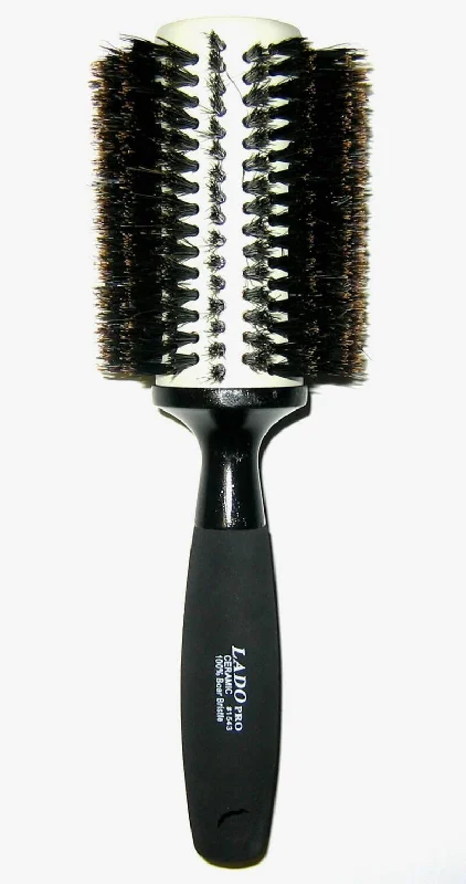 LADO ROUND BRUSHES .CERAMIC, 100% BOAR, BLACK WOOD, SPONGE GRIP