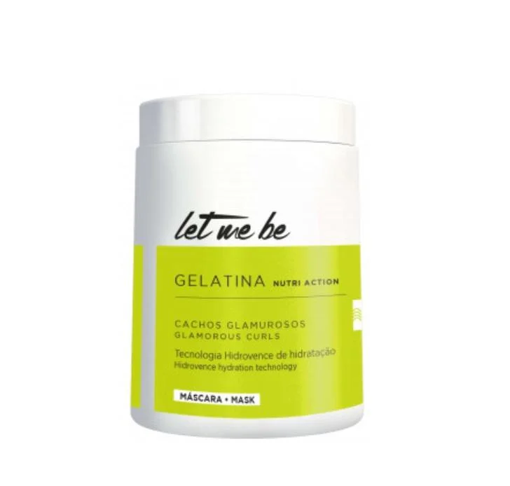 Natural hair care for split strands-Let Me Be Nutre Action Gelatin Glamorous Curls Hydration Mask 1Kg - ProSalon