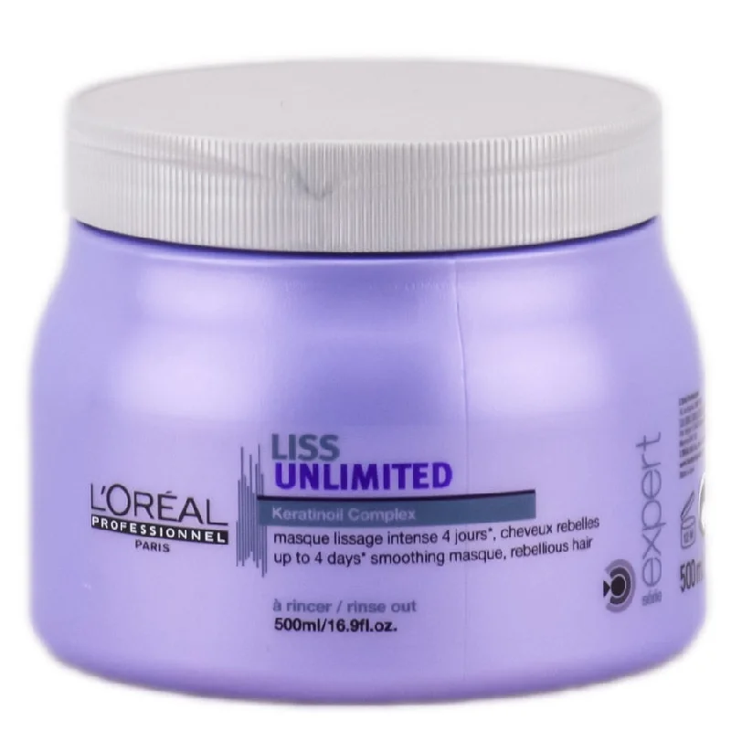 Curl soothing balm-Liss Unlimited Keratinoil Complex Hair Mask By L'Oreal Professional, 16.9 Oz