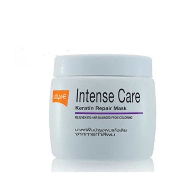 Lolane Intense Care Keratin Repair Mask 200gm for Hair Damaged by Colouring