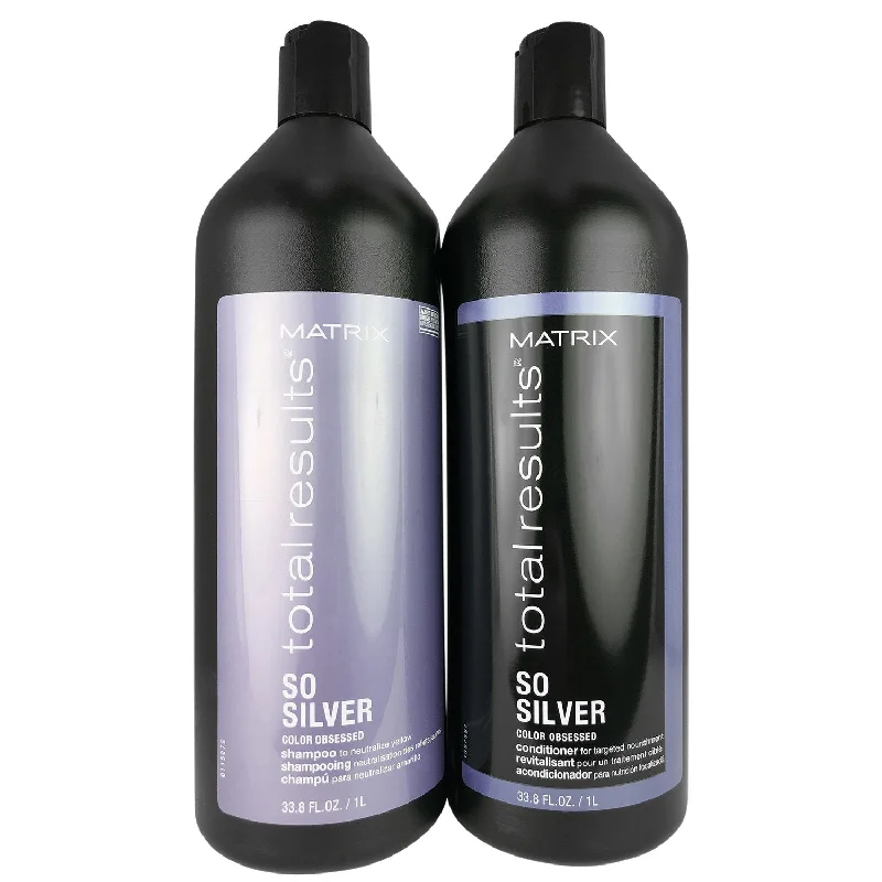 Lock lotion-Matrix Total Results So Silver Shampoo & Conditioner 33.8 oz Duo