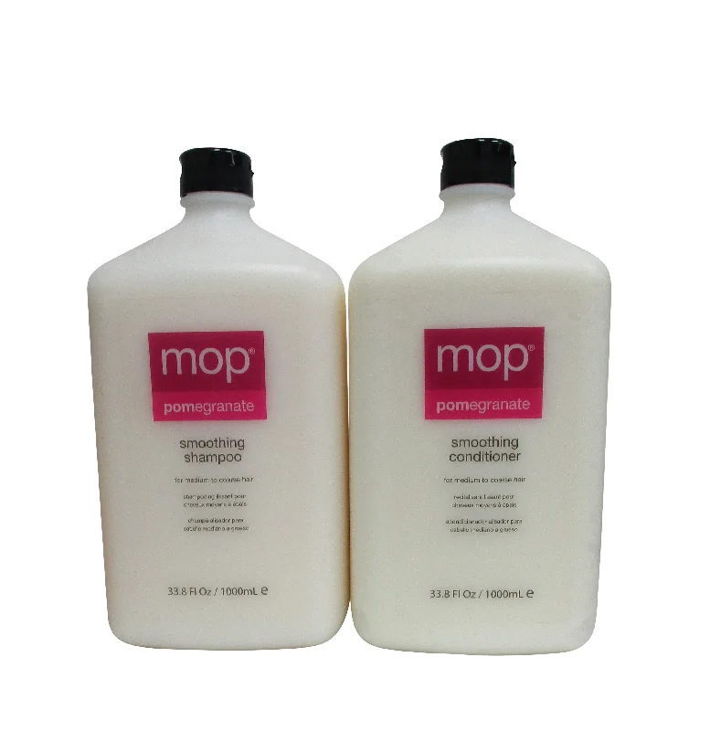 Strand calming cream-MOP Pomegranate Smoothing Shampoo & Conditioner 33.8 oz Duo