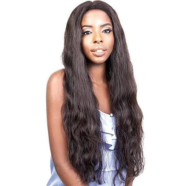 real person hair ring celebration weave-Motown Tress 100% Brazilian Virgin Remi Human Hair Wig - HBR LS JAY