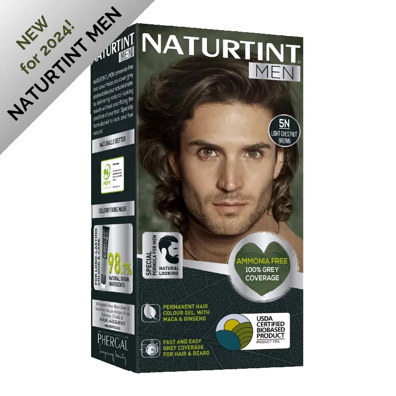 Moisturizing balm-Naturtint Men Permanent Hair Colour Gel 5N Light Chestnut Brown