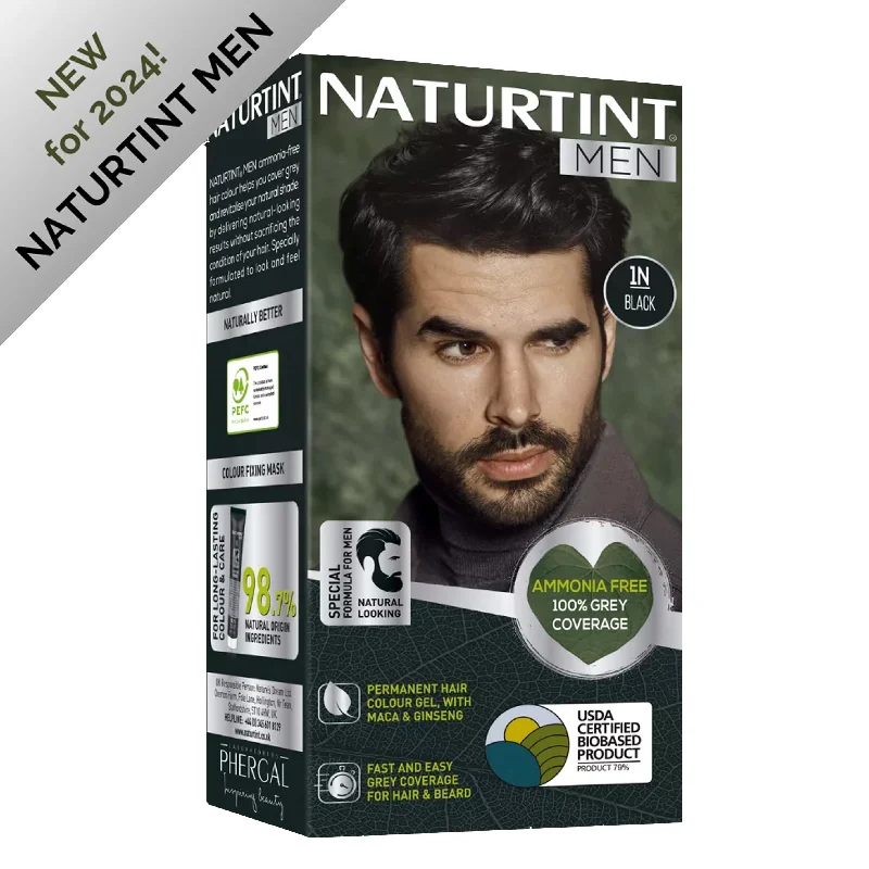 Restoring mist-Naturtint Men Permanent Hair Colour Gel 1N Black