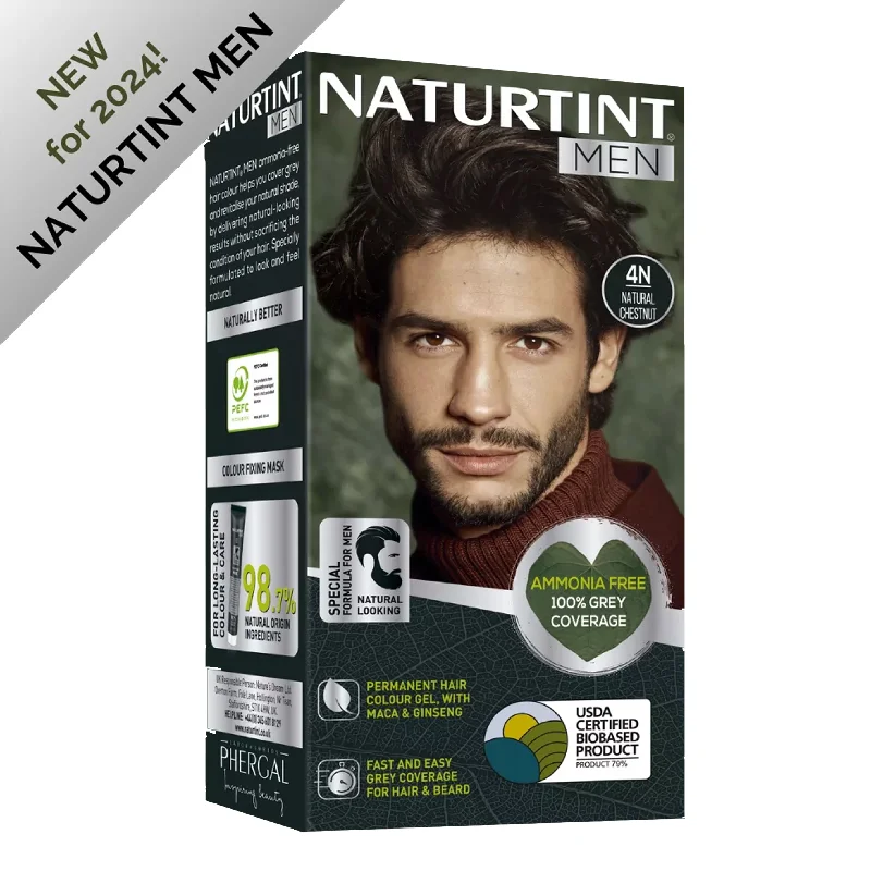 Static reducing lotion-Naturtint Men Permanent Hair Colour Gel 4N Natural Chestnut