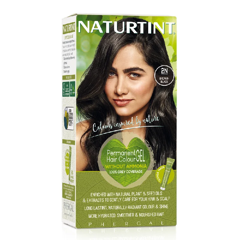 Styling lotion-Naturtint Permanent Hair Colour Gel - 2N Brown-Black