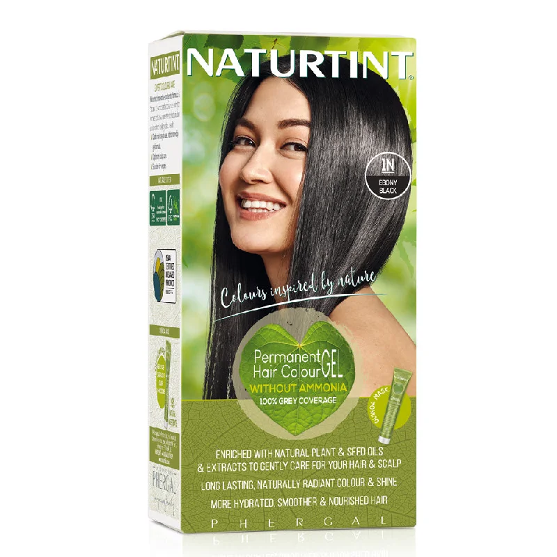 Flake calming lotion-Naturtint Permanent Hair Colour Gel - 1N Ebony Black