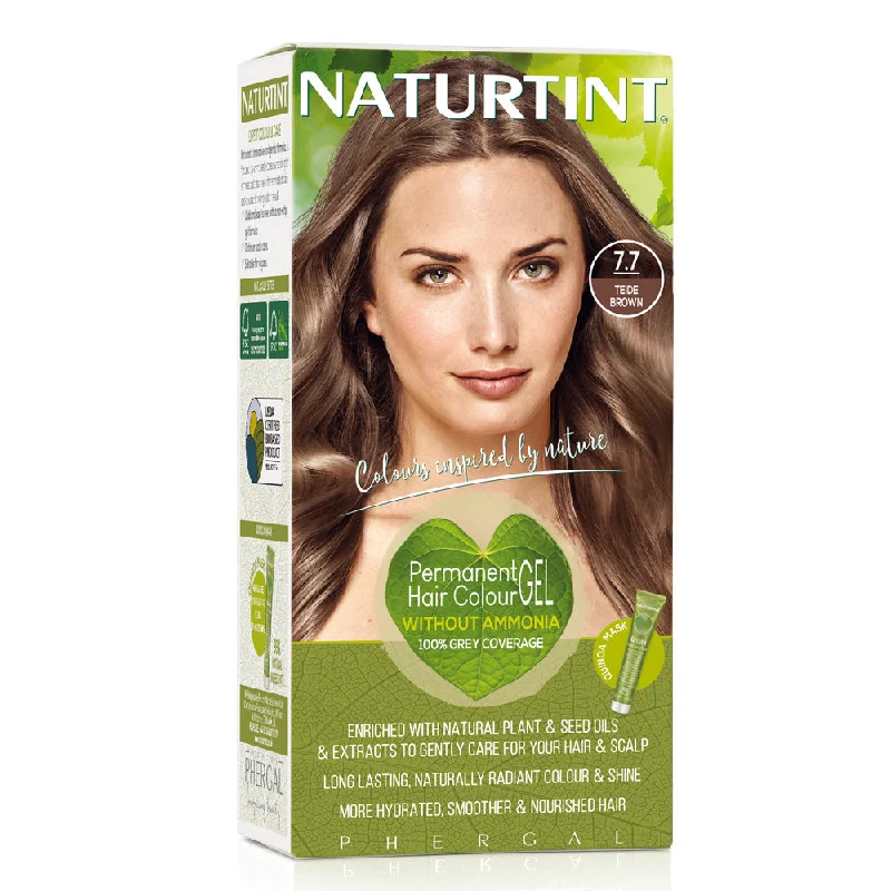 Scalp harmonizing cream-Naturtint Permanent Hair Colour Gel - 7.7 Teide Brown