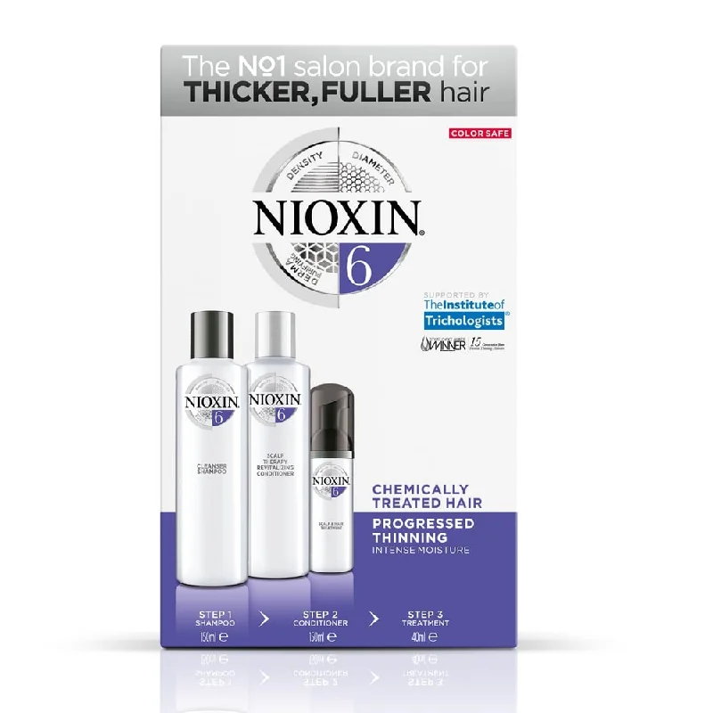 Best hair care for hair sleekness-Nioxin Trial Kit System 6