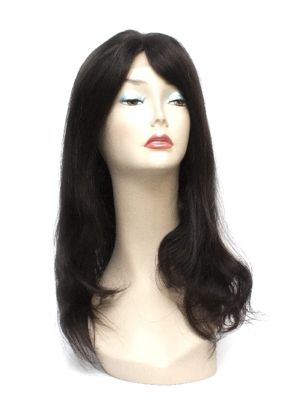 real person hair ring long-lasting weave-BRAZILIAN HUMAN HAIR LACE FRONT WIG - Niumee Long (NC4)