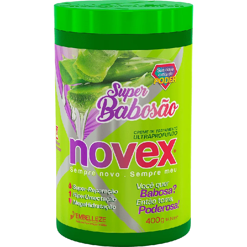 Hair care tips for hair vigor-Novex Treatment Cream Super Babosão Aloe Vera 400g