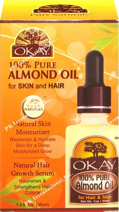 Thinning soothing balm-OKAY | 100% Pure Almond Oil | For Hair and Skin | Repair Damaged Hair | Replenish Skin | Free of Silicone & Paraben | 1 oz 1 Ounce PersonalCareDeals