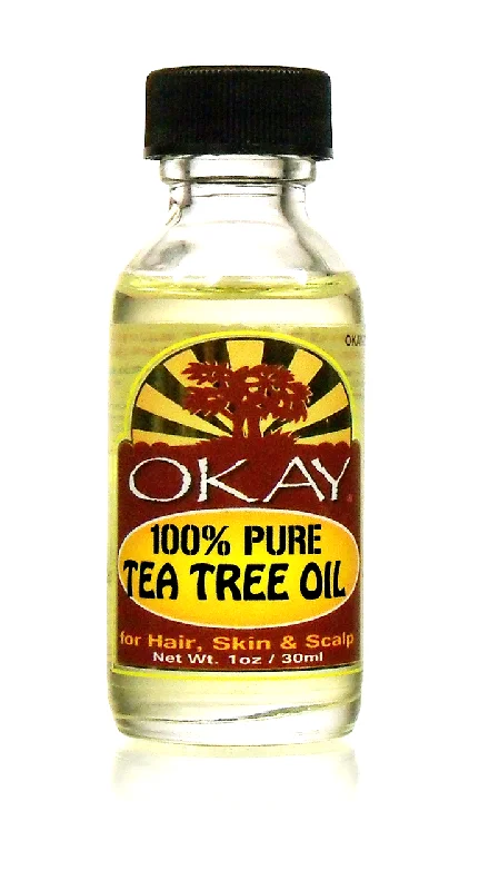 Frizz reducing balm-Okay Hair&Skin Oil 100% Pure Tea Tree Oil 1.OZ .30 ML