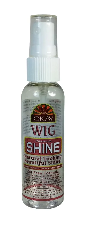 Scalp clarifying mist-OKAY Premium WIG SHINE for Synthetic & Natural Hair "Oil Free" 2oz / 59ml