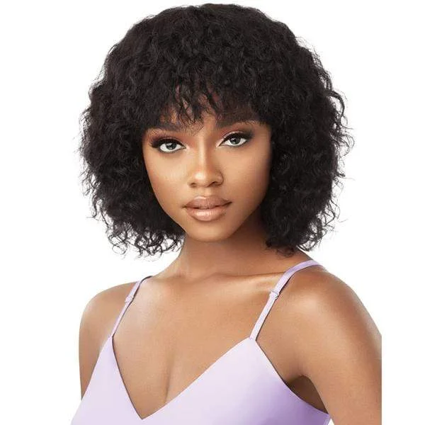 real person hair ring traditional twist-Outre 100% Human Hair MyTresses Purple Label Full Wig WET & WAVY - DEEP BOB