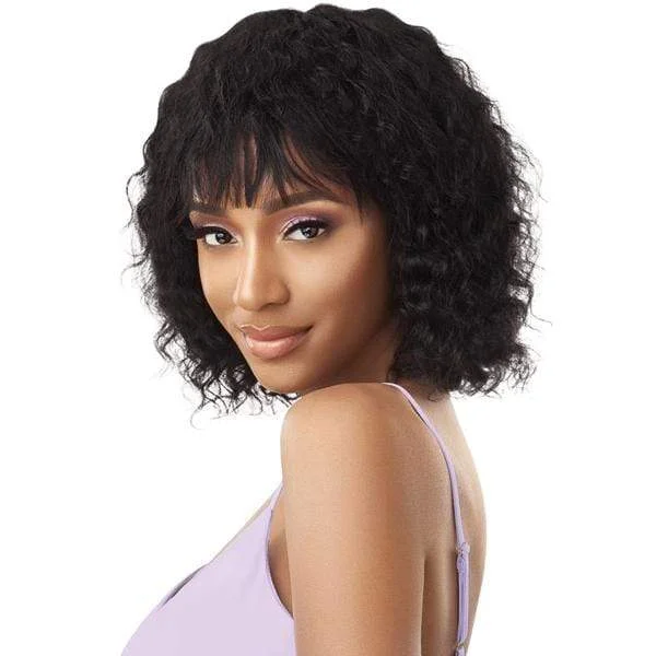 real person hair ring polished weave-Outre 100% Human Hair MyTresses Purple Label Full Wig WET & WAVY - JERRY BOB