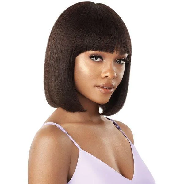 real person hair ring casual twist-Outre 100% Human Hair MyTresses Purple Label Full Wig WET & WAVY - LOOSE DEEP BOB