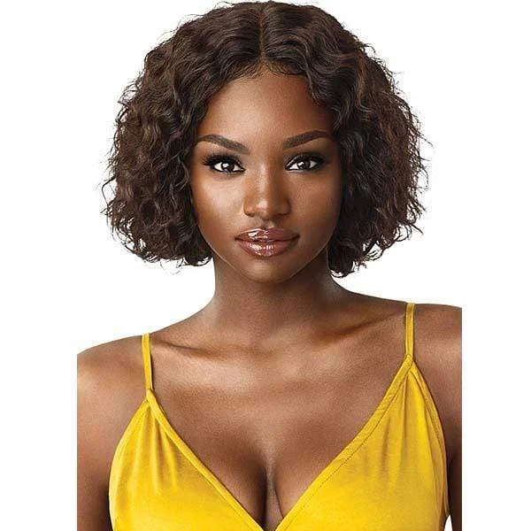 real person hair ring creative twist-Outre Mytresses Gold Label 100% Human Hair Lace Front Wig - NATURAL JERRY BOB