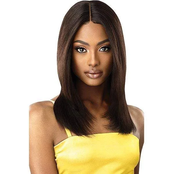 real person hair ring subscription twist-Outre Mytresses Gold Label 100% Human Hair Lace Front Wig - NATURAL STRAIGHT 20-22"