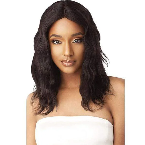 real person hair ring last twist-Outre Mytresses Gold Label 100% Human Hair Lace Front Wig - NATURAL WAVE 20"