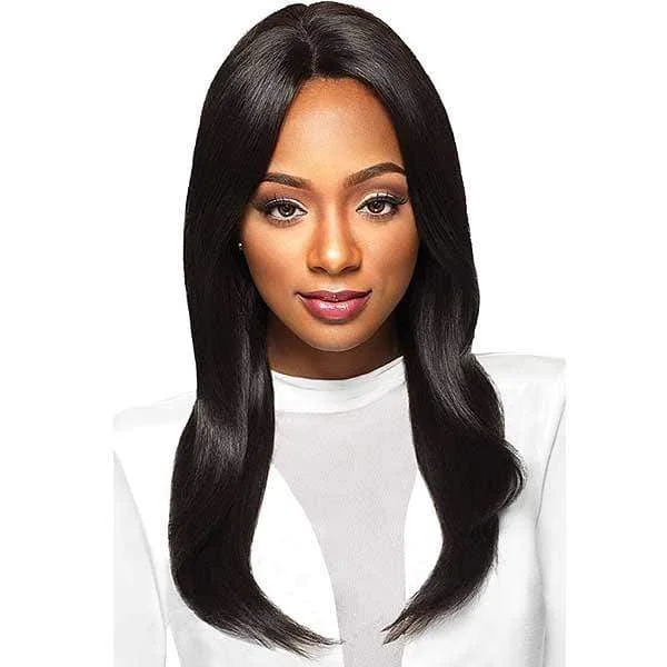 real person hair ring weather twist-Outre Simply 100% Non-processed Human Hair 4x4 Swiss Lace Front Wig - BRAZILIAN NATURAL STRAIGHT