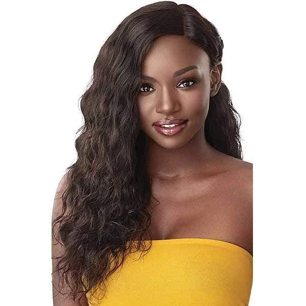 real person hair ring travel twist-Outre The Daily Wig 100% Human Hair Wig - LOOSE CURL 24"