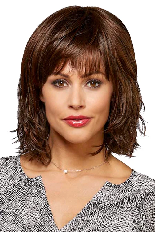 Synthetic wigs with dense strands-Paige Synthetic Wig by Henry Margu | Mid-Length, Wavy | Basic Cap