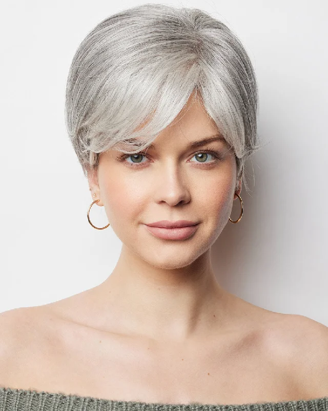 Dark mocha synthetic wigs-Pixie TP Mono (Exclusive) | Monofilament Synthetic Wiglet by Amore