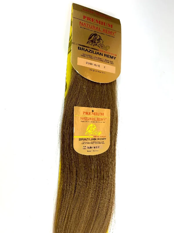 Fixing lotion-WEFT .PREMIUM NATURAL REMY HAIRB EXTENSION 100% BRAZILIAN REMY HUMAN HAIR . 16 INCH. #6                 .STRAIGHT