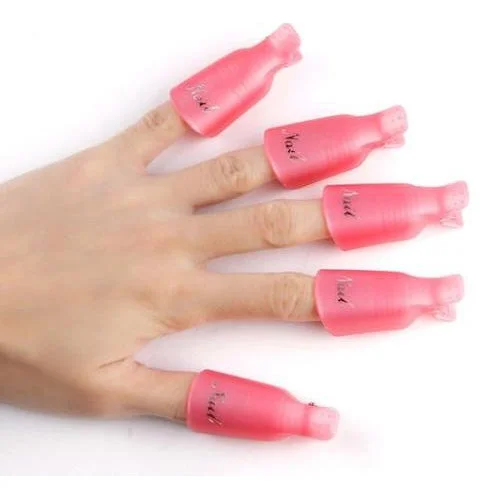 Velvet pomade-Pure Nails Soak Off Clips Pink Pack of 10