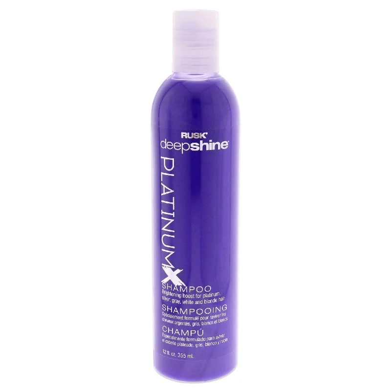 Frizz reducing gel-Rusk Deepshine PlatinumX Shampoo by Rusk for Unisex - 12 oz Shampoo