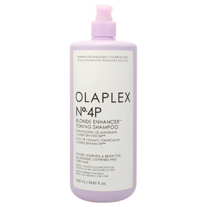 Static calming cream-Olaplex No 4P Blonde Enhacer Toning Shampoo by Olaplex for Unisex - 33.81 oz Shampoo