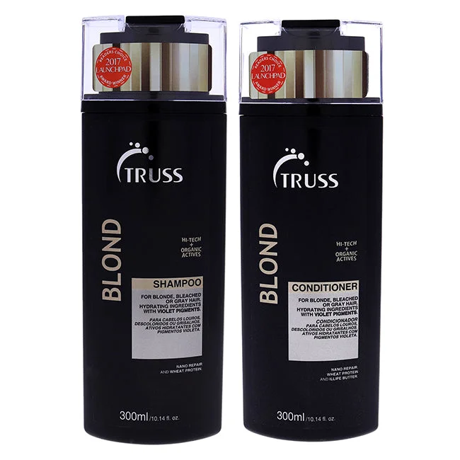 Frizz reducing gel-Truss Blond Shampoo and Conditioner Kit by Truss for Unisex - 2 Pc Kit 10.14 oz Shampoo, 10.14 oz Conditioner