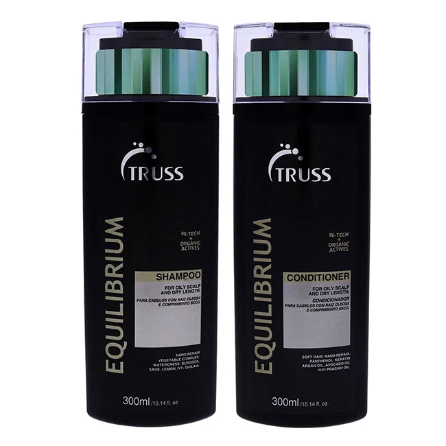 Curl enhancing lotion-Truss Equilibrium Shampoo and Conditioner Kit by Truss for Unisex - 2 Pc Kit 10.14 oz Shampoo, 10.14 oz Conditioner