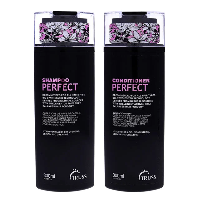 Static calming cream-Truss Perfect Shampoo and Conditioner Kit by Truss for Unisex - 2 Pc Kit 10.14 oz Shampoo, 10.14 oz Conditioner